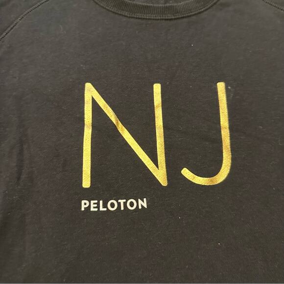 New Jersey Peloton Sweatshirt sz M Black Sweatshirt NJ Logo - Picture 2 of 5
